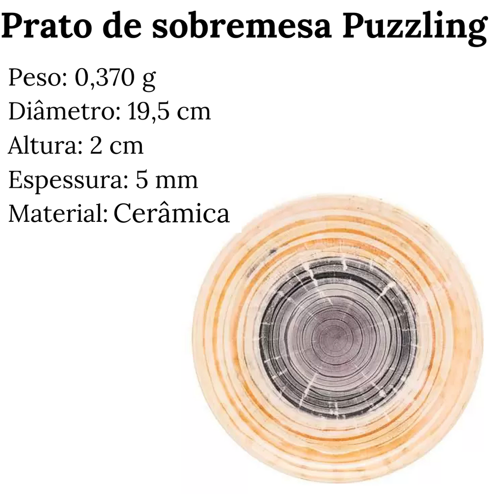 Jogo de Mesa 16 Peças de Porcelana Puzzling - A Gourmet