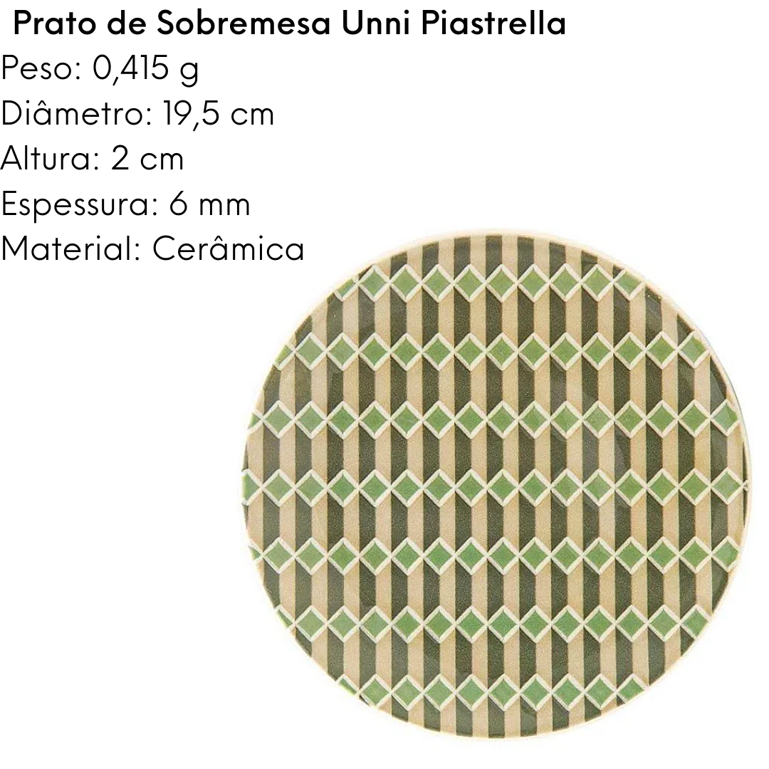 Prato de Sobremesa Unni Piastrella Oxford
