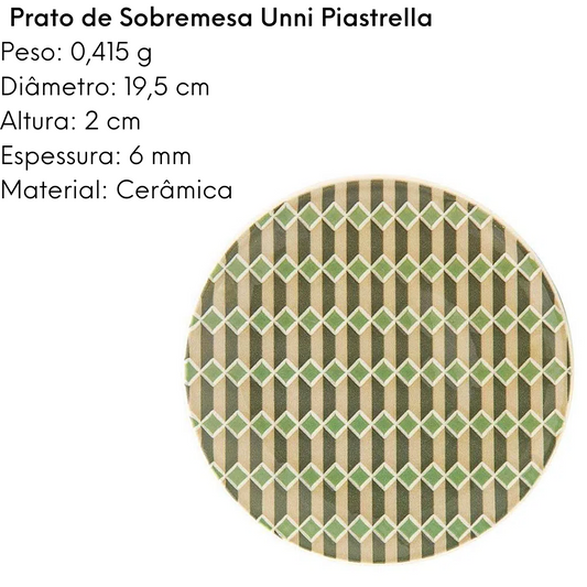 Prato de Sobremesa Unni Piastrella