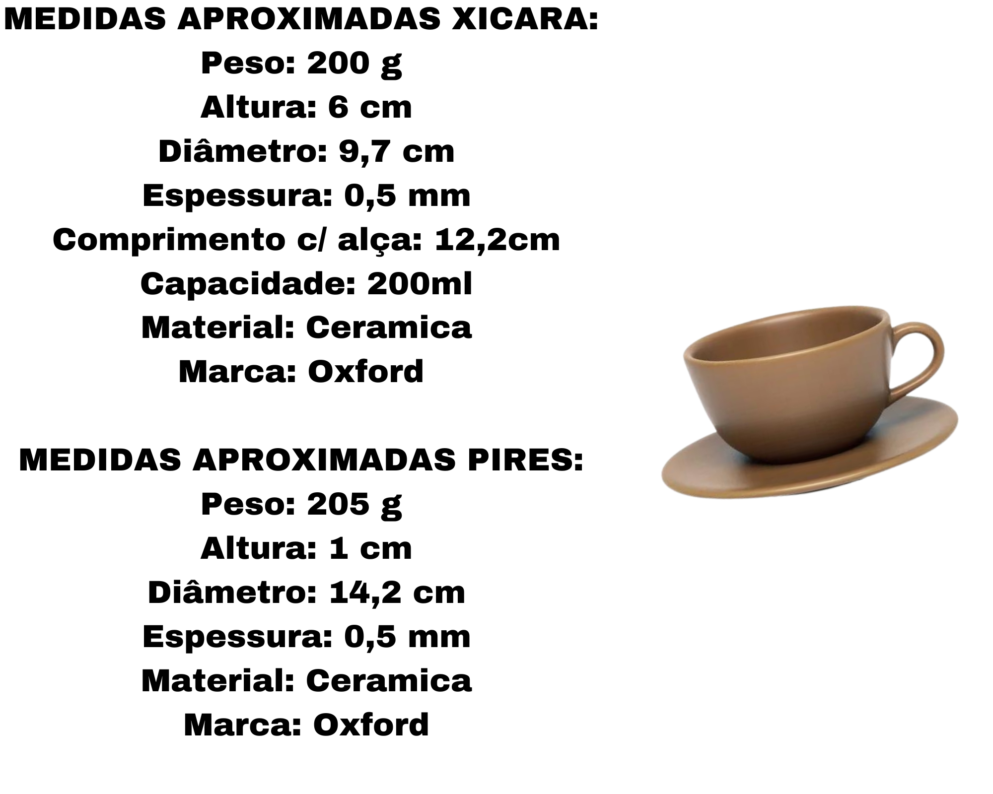 Xicara De Chá Oxford Unni Avelã Oxford