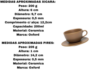 Xicara De Chá Oxford Unni Avelã Oxford
