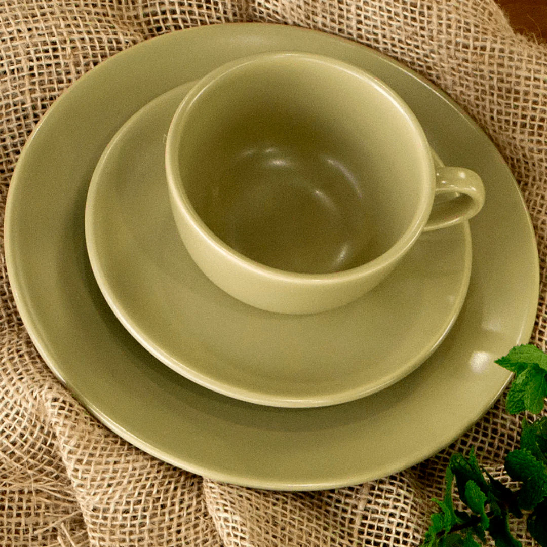 Xicara de Chá Oliva Com Pires 200ml Oxford Oxford