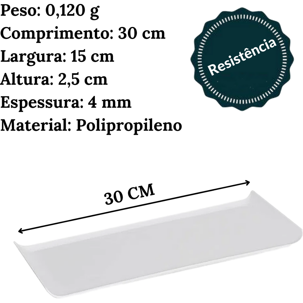 Bandeja Coffee Polipropileno Branca VemPlast