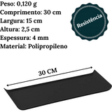 Bandeja Coffee Polipropileno Preta VemPlast