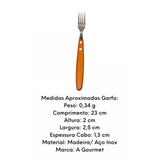 Garfo Para Churrasco em Aço inox e Madeira GZT