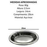 Travessa Funda em Aço Inox 20cm Baccani