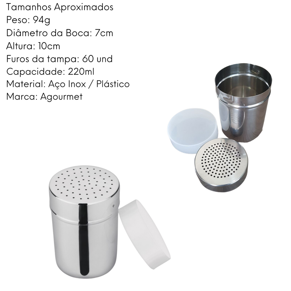 Queijeira em Aço Inox de 220ml Baccani