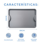 Bandeja Grande Fast Food Cinza