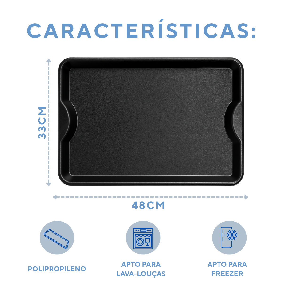 Bandeja Grande Fast Food Preta