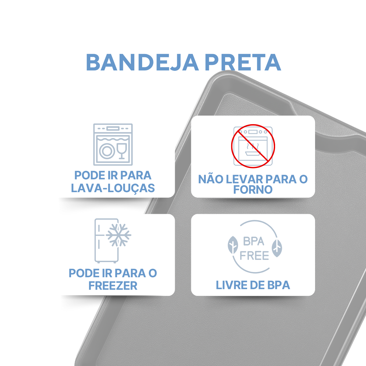 Bandeja Grande Fast Food Preta