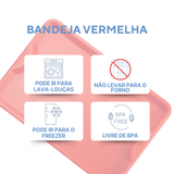 Bandeja Servir Vermelha