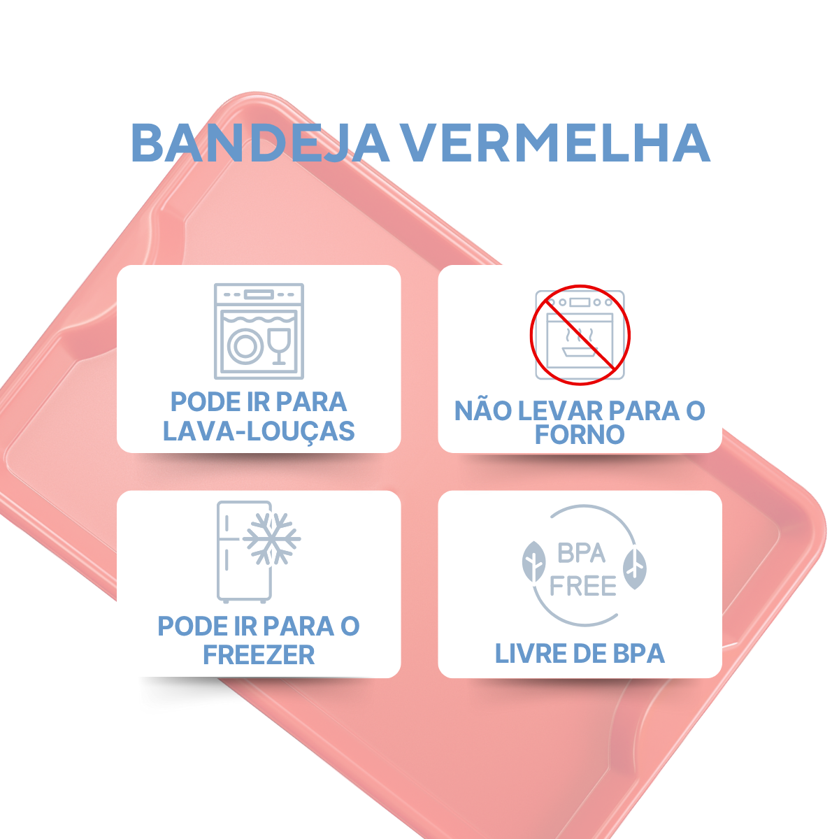 Bandeja Servir Vermelha