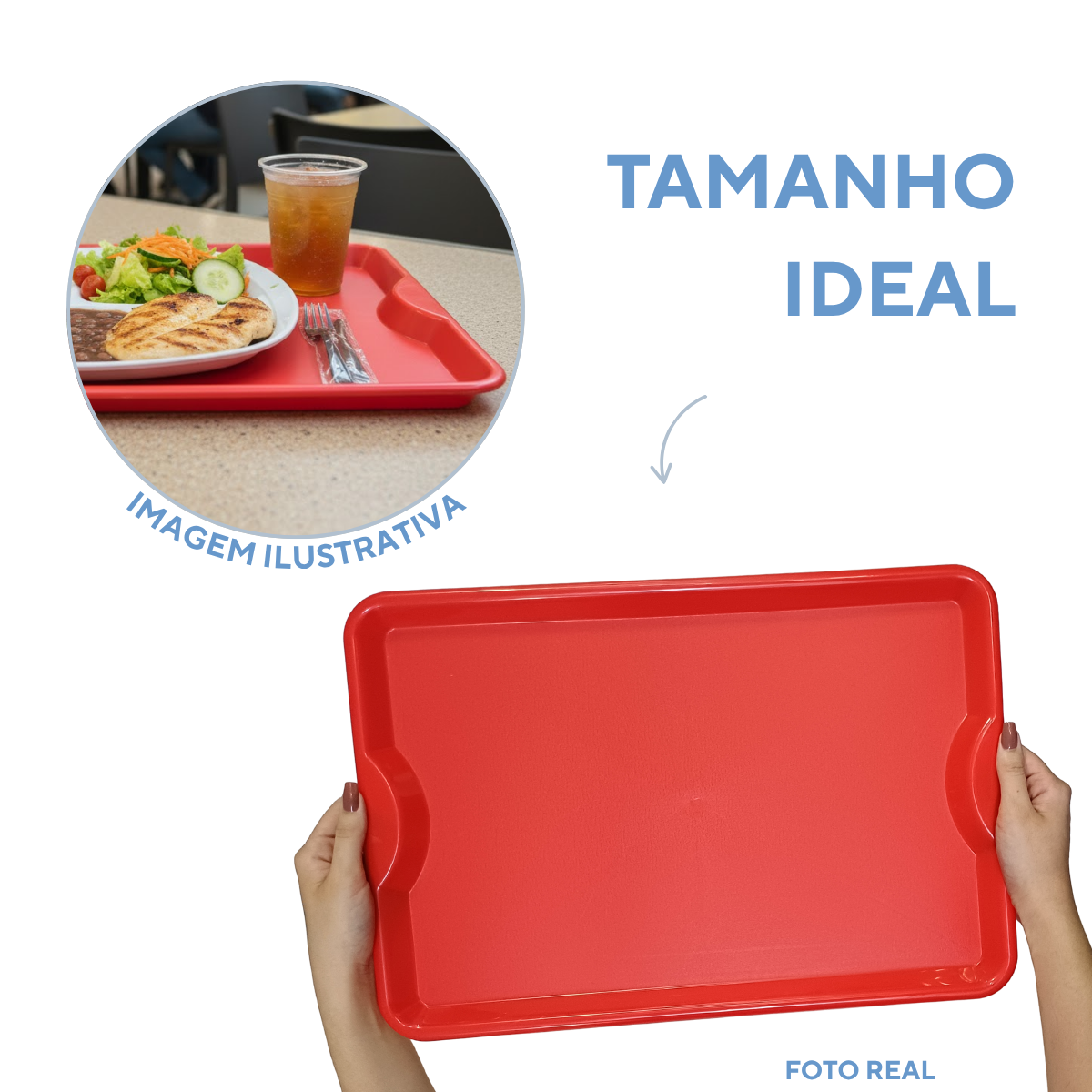 Bandeja Servir Vermelha