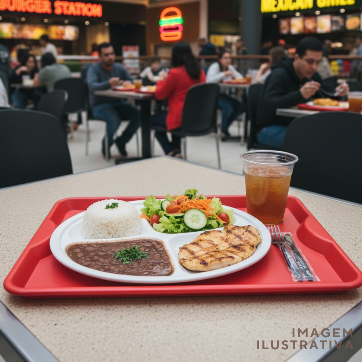 Bandeja Servir Vermelha