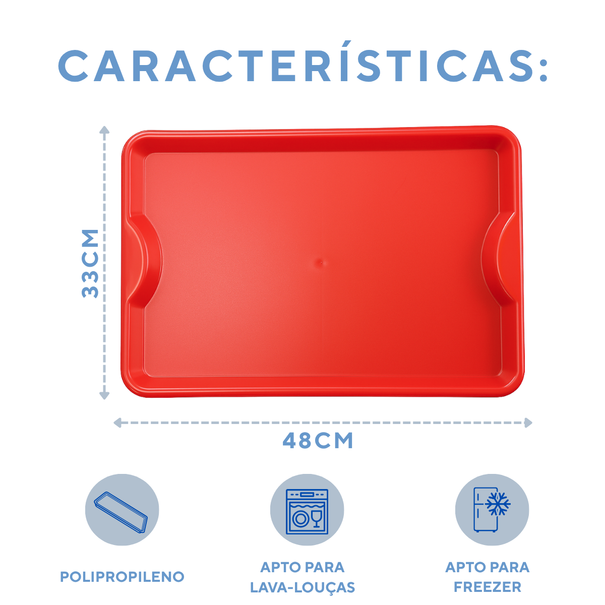 Bandeja Servir Vermelha