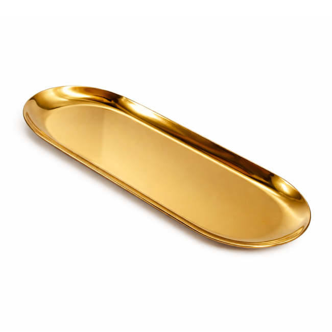 Bandeja Dourada Servir Hover Image