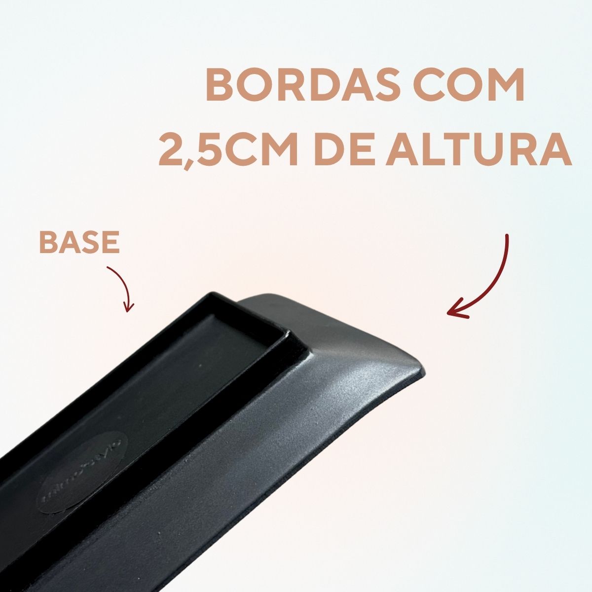 Mini travessa melamina preta