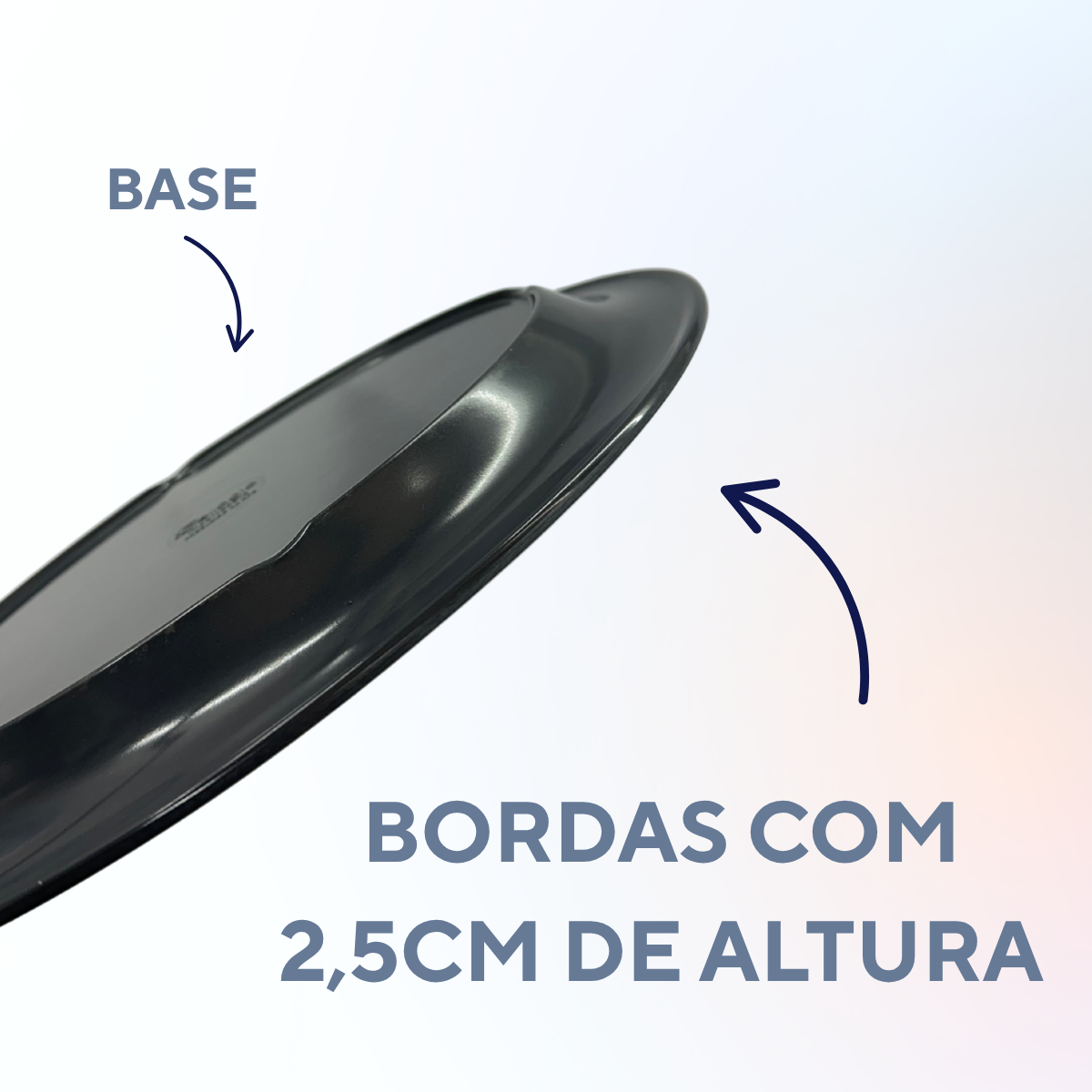 Travessa Oval Chumbo M de Melamina - A Gourmet