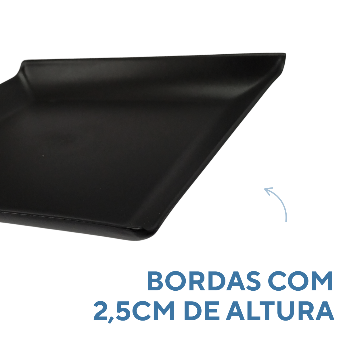 Prato Lanche Preto 16cm