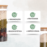 Pote Redondo Com Tampa Bambu - A Gourmet
