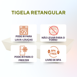 Travessa Retangular Grande Funda Melamina 6,3L