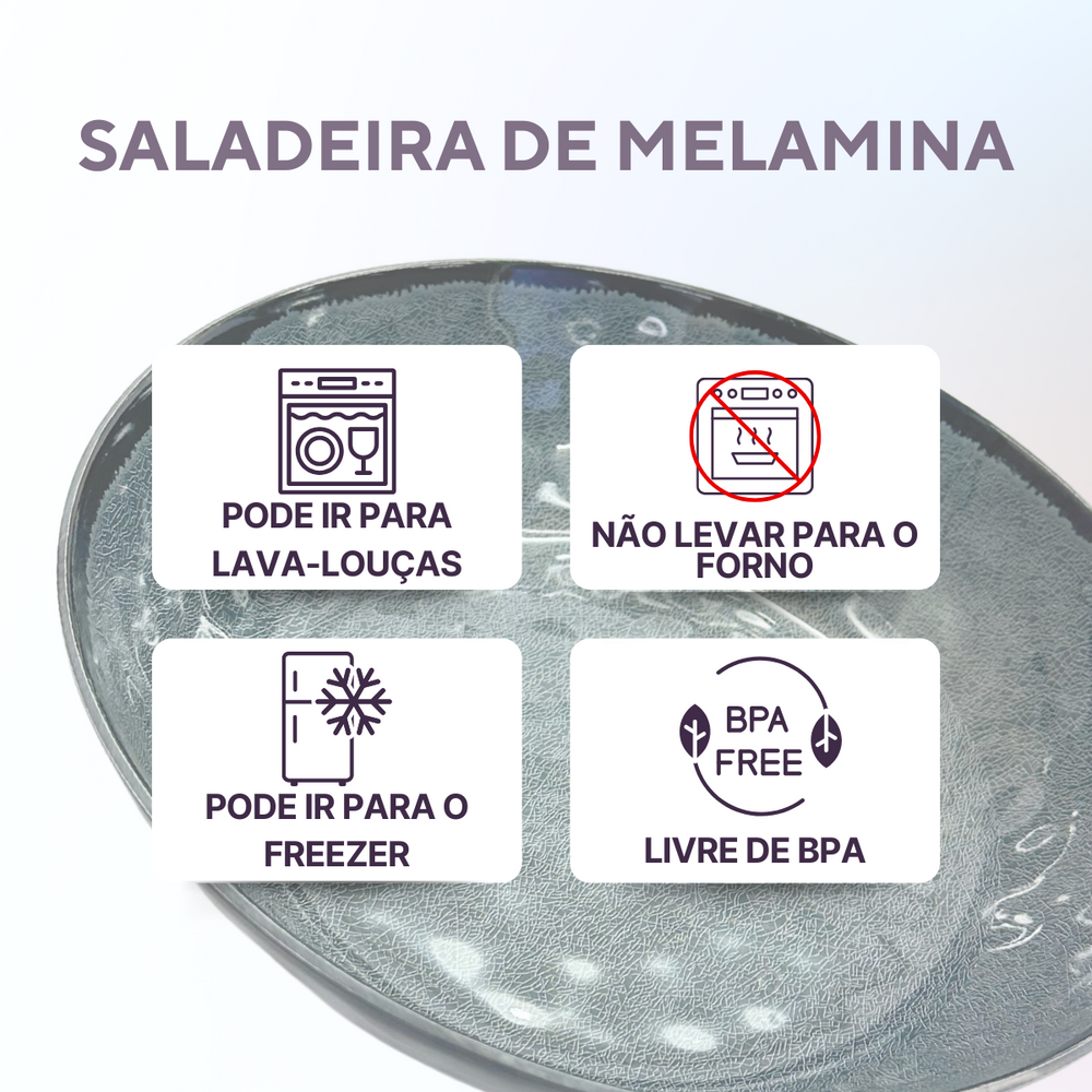 Tigela de Melamina Chumbo - A Gourmet