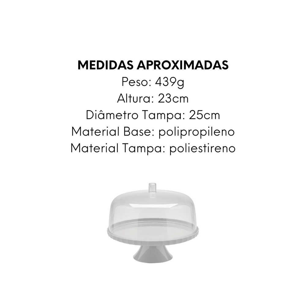 Boleira Festa 25cm de polipropileno Com Pé OU