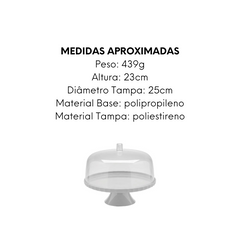 Boleira Festa 25cm de polipropileno Com Pé OU