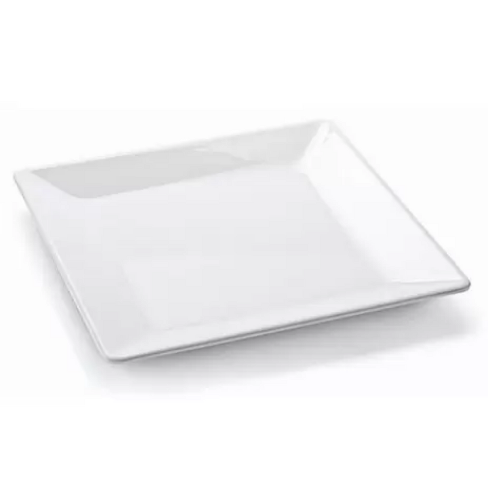 Prato Quadrado 30cm Branco de Melamina Bestfer