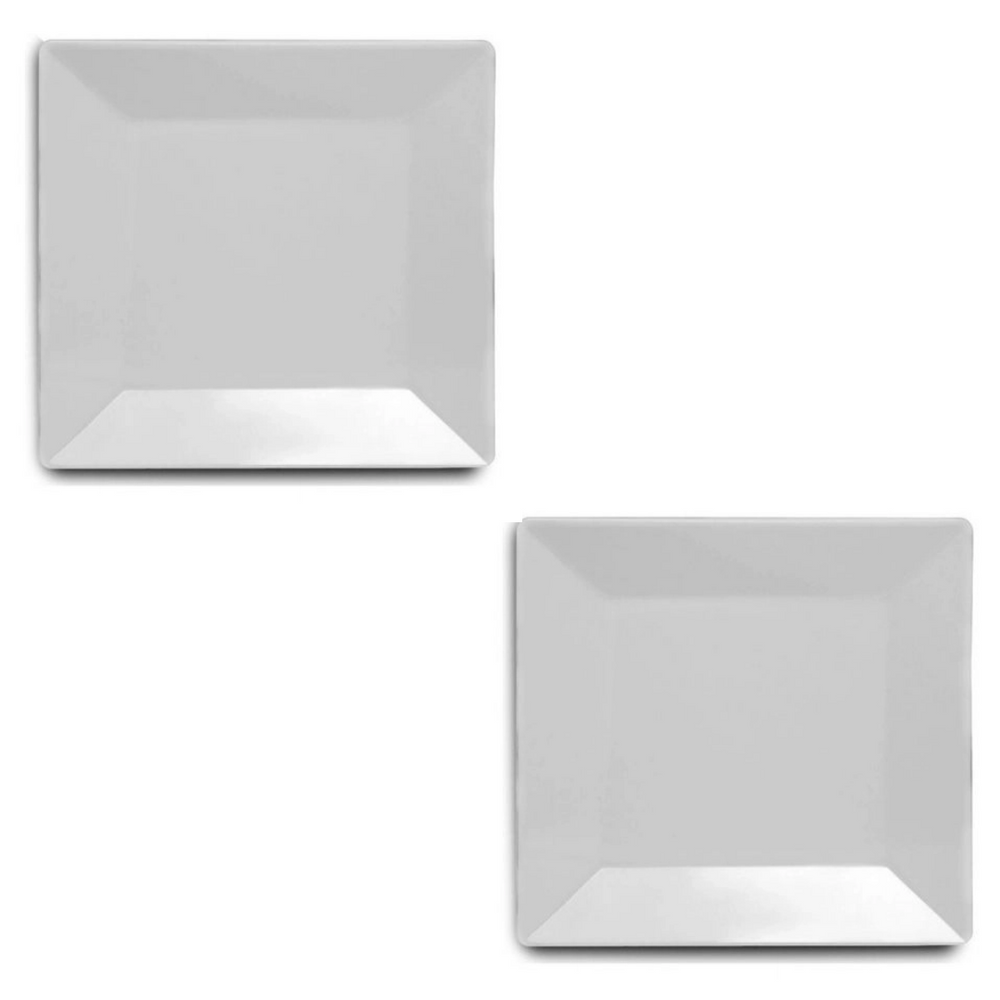 Prato Quadrado 30cm Branco de Melamina Bestfer