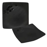 Prato Quadrado Côncavo Black 15cm Melamina Bestfer