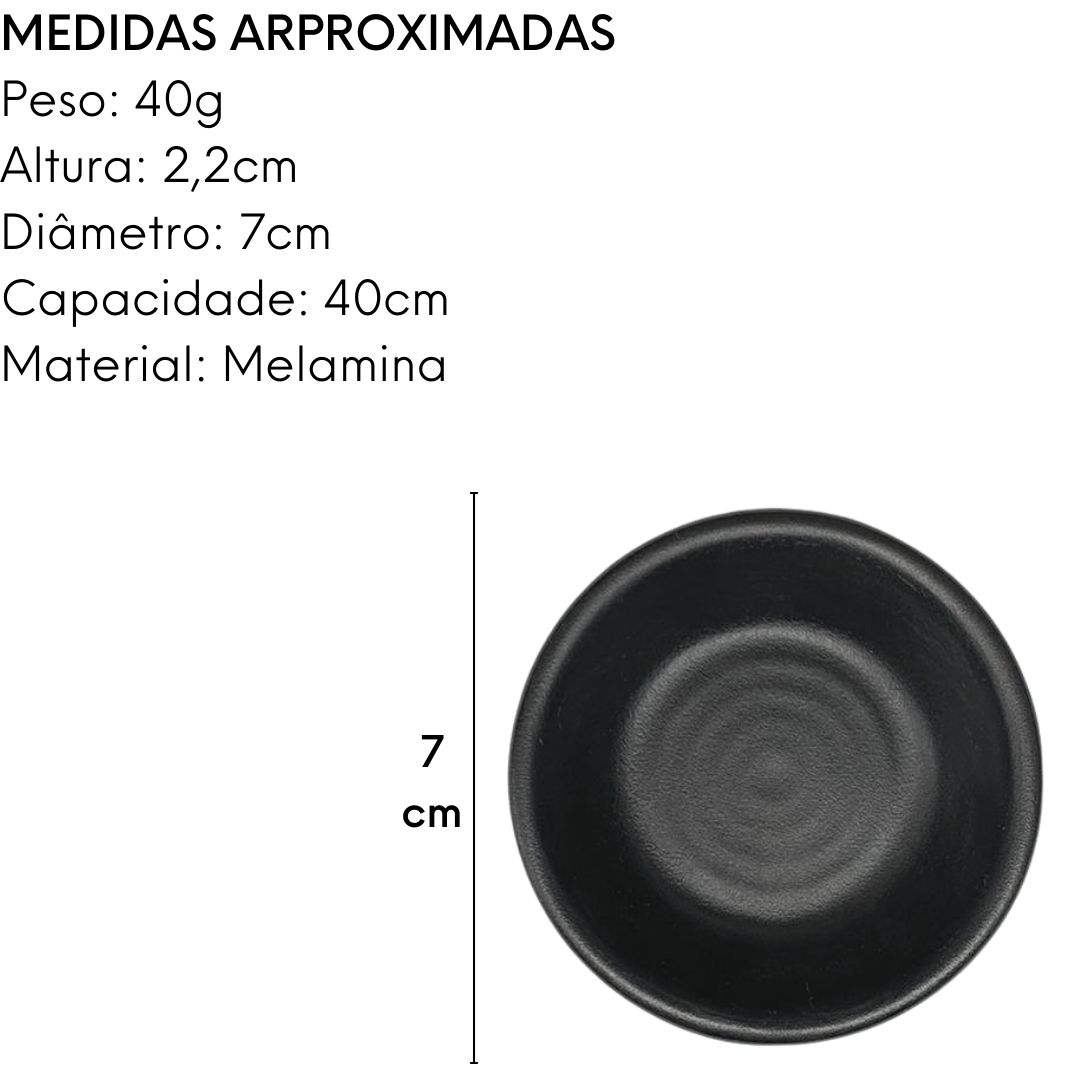 Molheira Kanpai Melamina 30ml Preto Bestfer