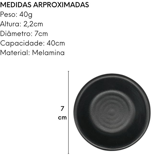 Molheira Kanpai Melamina 30ml Preto Main Image