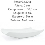Travessa Curvada em 30cm Melamina Bestfer