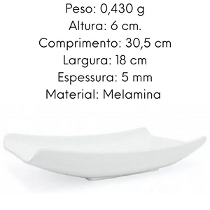 Travessa Curvada em 30cm Melamina Bestfer