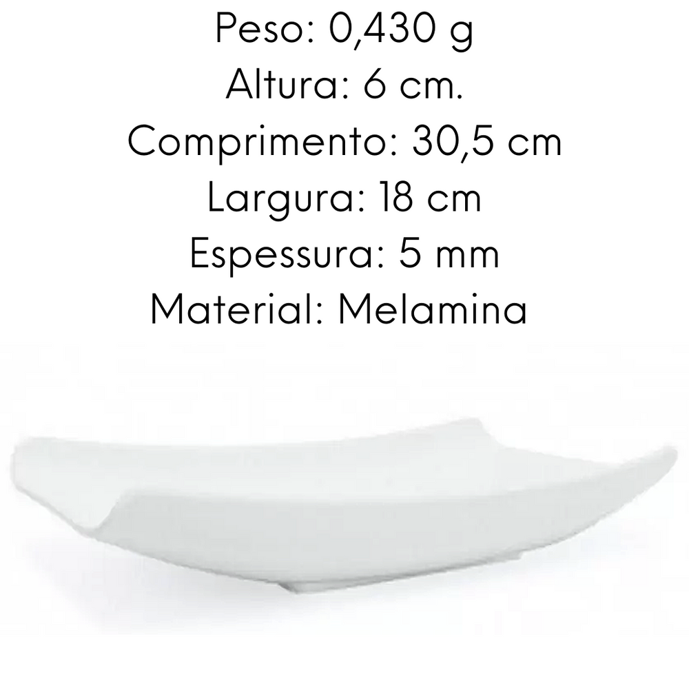 Travessa Curvada em 30cm Melamina Bestfer