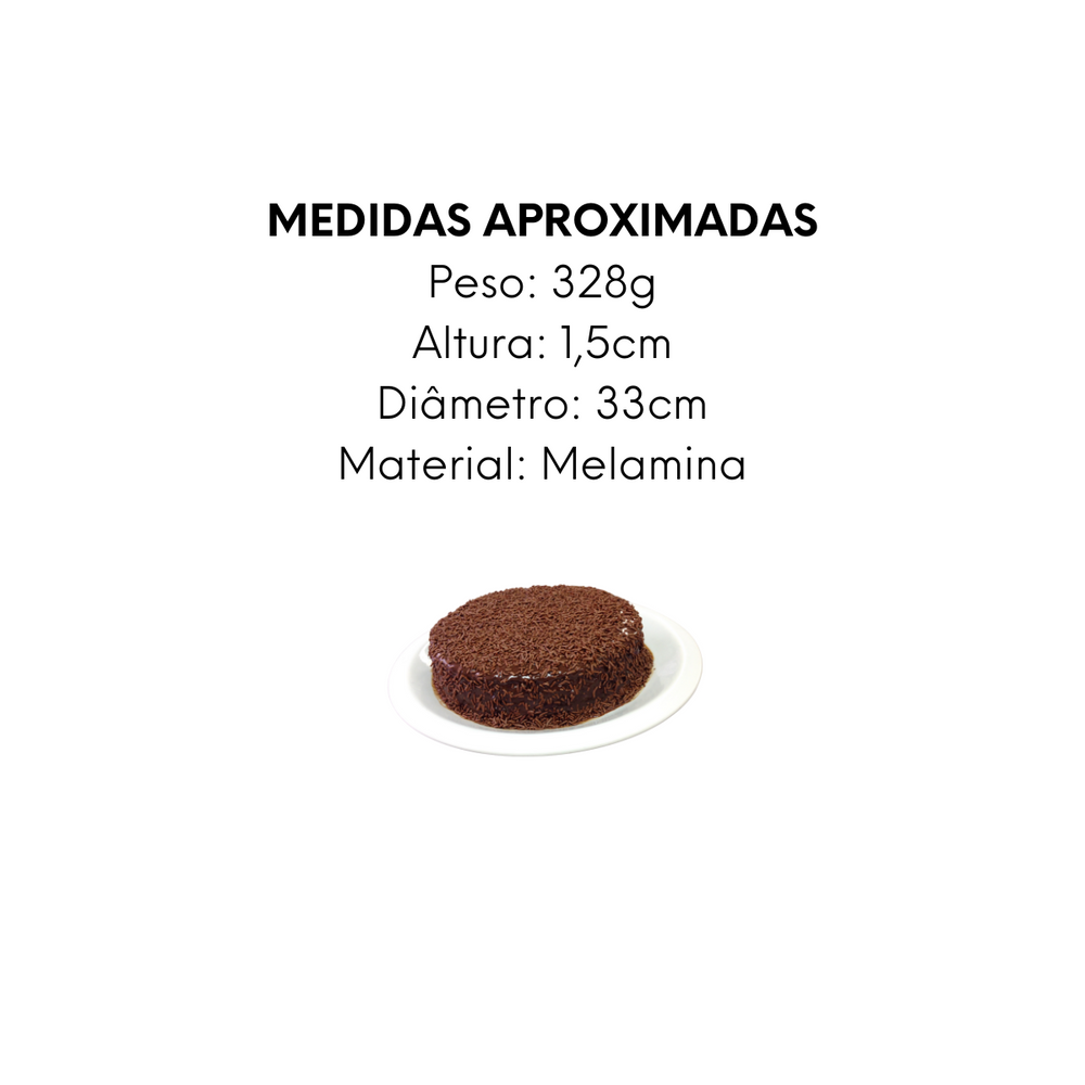 Prato Bolo 33cm Melamina - A Gourmet