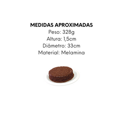 Prato Bolo 33cm Melamina - A Gourmet