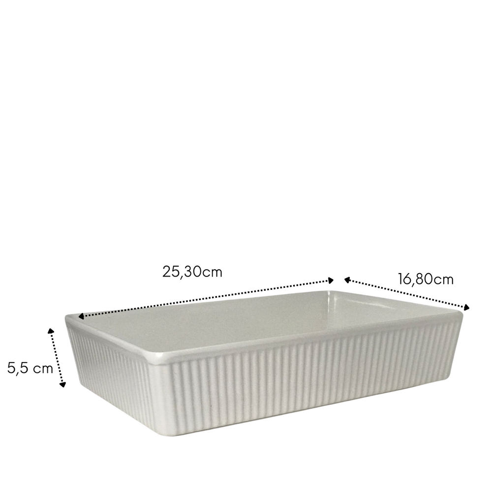 Travessa Retangular Estriada em Melamina Bestfer