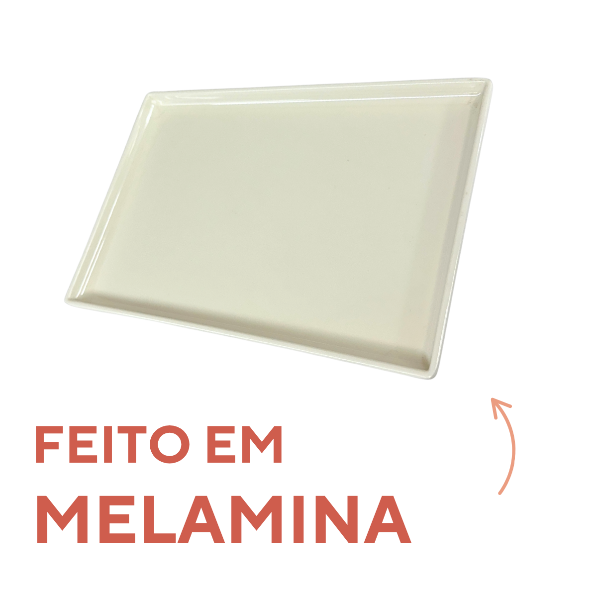 Prato Retangular Melamina