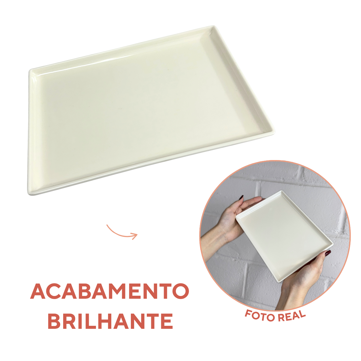 Prato Retangular Melamina