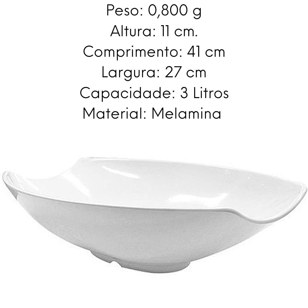 Travessa Oval Curvas de Melamina Bestfer