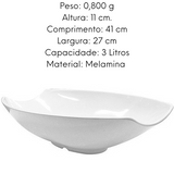 Travessa Oval Curvas de Melamina Bestfer