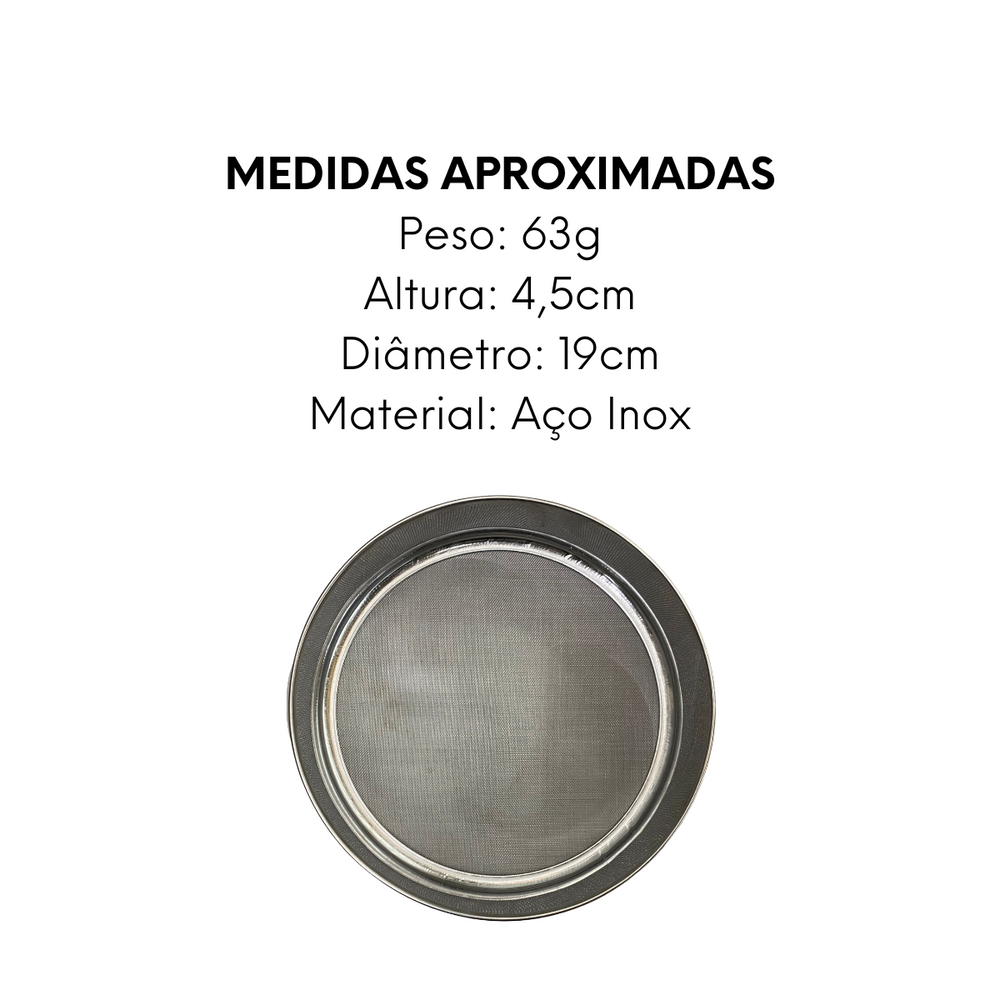 Peneira em Aço inox 19cm Bestfer