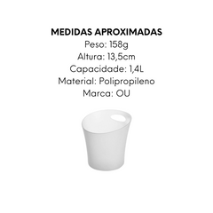 Balde Para Gelo 1,4L Polipropileno OU