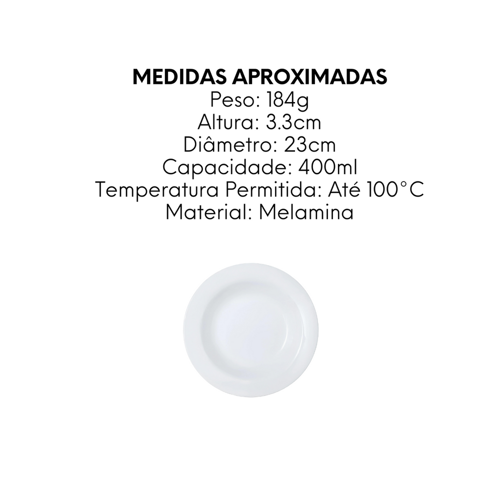 Prato Fundo de Melamina - A Gourmet