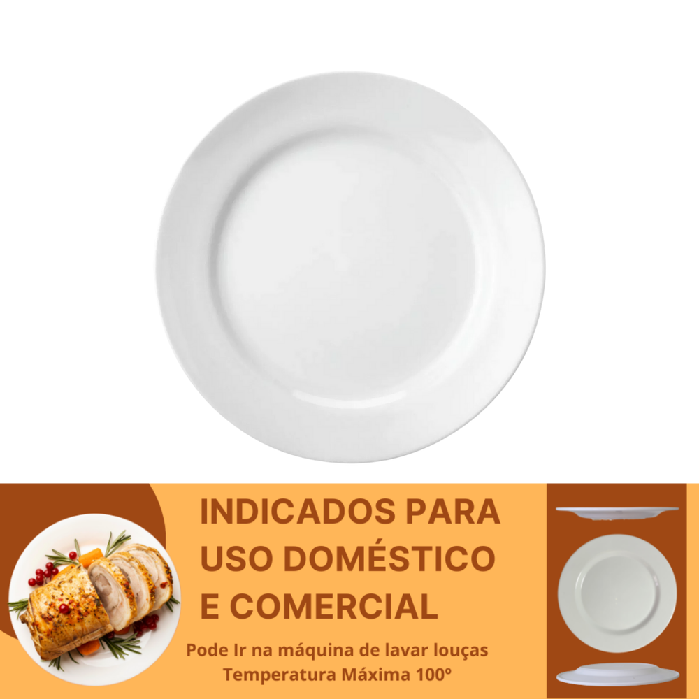 Prato Raso Redondo de Melamina - A Gourmet