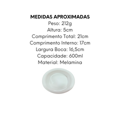 Tigela Oval de Melamina P 600ml - A Gourmet