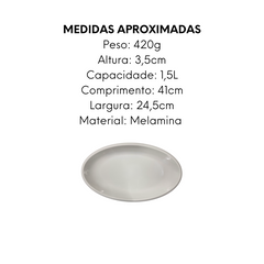 Travessa Oval de Melamina 41cm