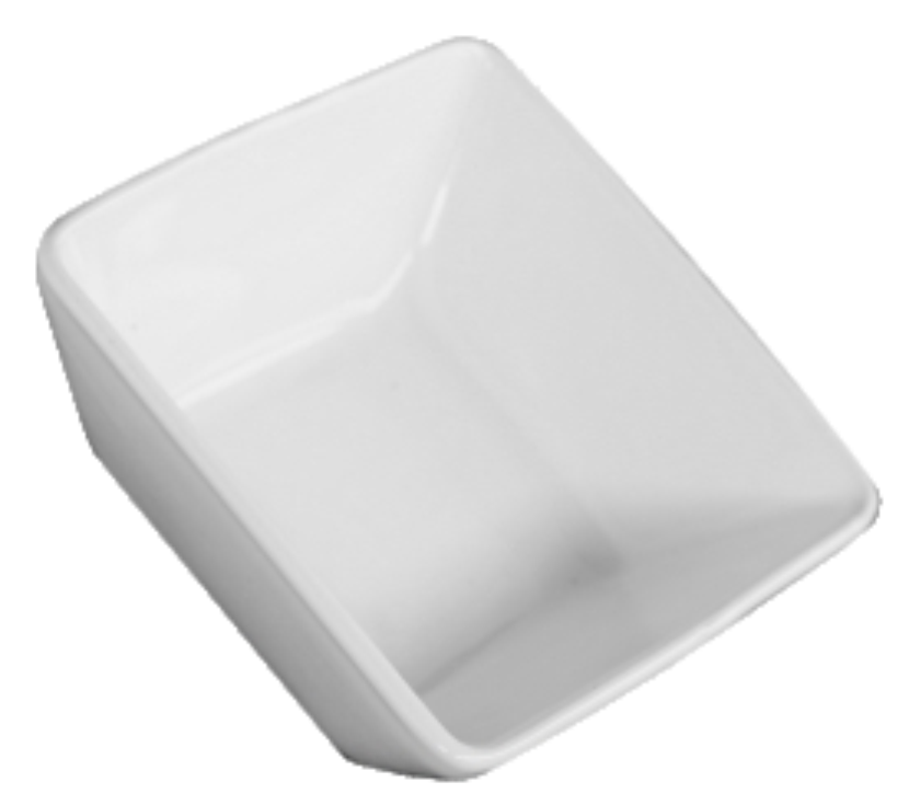 Tigela Bowl Quadrado G 550ml Cerâmica Branca LaFaenza